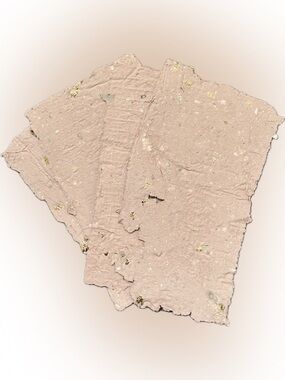 3(+) Pieces Handmade Pink Paper Deckle Edge(ish) Card Making Papercraft